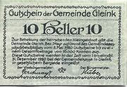 10 Heller (Gleink) – revers