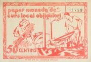 50 Céntimos (Glevinyol de Ter) – rovescio