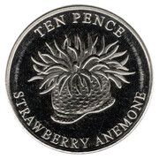 10 Pence - Charles III (Strawberry Anemone) – rovescio