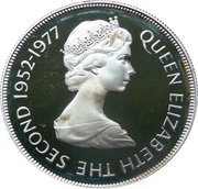25 Pence - Elizabeth II (Silver Jubilee; Silver Proof) – dritto