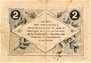 2 Francs - Flavigny-le-Petit (Guise - 02) – reverso