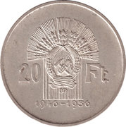 20 Forint (10th Anniversary of Forint) – rovescio