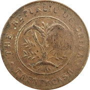 20 Cash (Countermarked) – Rückseite