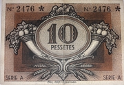 10 Pesetas (Igualada; Cooperativa Unió de Cooperadors) – rovescio