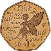 50 Pence - Elizabeth II (Tinker Bell; Gold Proof) -  avers
