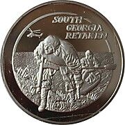 Medal (Falkland Islands Campaign, South Georgia Retaken) – reverso