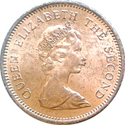 ½ Penny - Elizabeth II (2nd portrait) -  anverso
