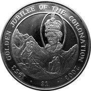 1 Dollar - Elizabeth II (Golden Jubilee - Edmund Hilary) – reverso