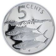 5 Cents - Elizabeth II (Bonito Fish; Silver Proof) – reverso