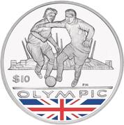 10 Dollars - Elizabeth II (Football) – reverso