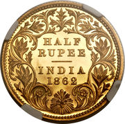 ½ Rupee - Victoria (Off Metal Strike) -  Vorderseite
