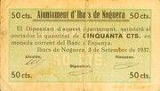 50 Céntimos (Ibars de Noguera) – anverso