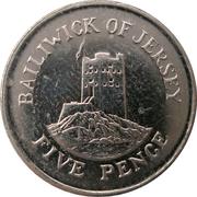 5 Pence - Elizabeth II (4th portrait) - Rückseite