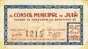 25 Céntimos (Juià) – avers