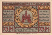 75 Pfennig (Kreuzburg) – avers