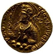 1 Dinar - Huvishka (Four armed Oesho) -  anverso