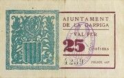 25 Céntimos (La Garriga) – rovescio