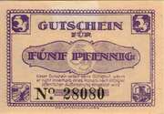 5 Pfennigs – Rückseite