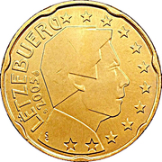 20 Euro Cents - Henri I (1st map) - аверс