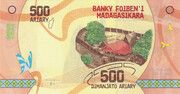 500 Ariary – anverso