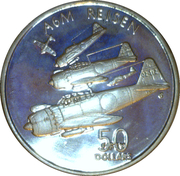50 Dollars (WWII Japanese A6M Reisen) -  anverso