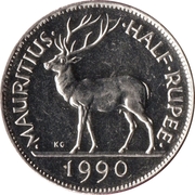 ½ Rupee - rovescio