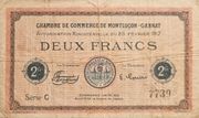 2 Francs - Chambre de Commerce de Monluçon-Gannat (03) – anverso