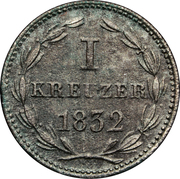 1 kreuzer - Wilhelm – revers