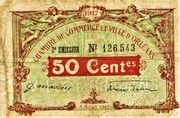 50 centimes - Chambre de Commerce et Ville d'Orléans (45) – avers