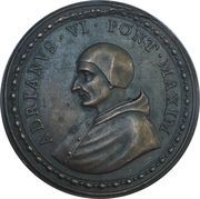 Medal - Adrian VI (Coronation of the pope) -  anverso