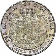 1 Lira - Maria Luigia – reverso