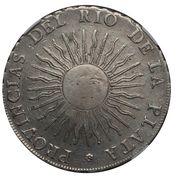 8 Reales - Isabella II (Countermark on Argentina 8 Reales) – Rückseite