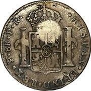 8 Reales - Isabella II (Countermark on Bolivia 8 Reales) – Rückseite