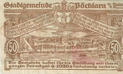 50 Heller 1920 Gutschein – revers