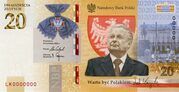 20 zlotys - Lech Kaczynski - It Is Worth Being A Pole -  avers
