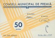 50 Céntimos (Premià) – dritto