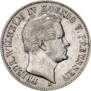 1 thaler - Friedrich Wilhelm IV – avers