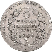 ⅓ Reichsthaler - Frederick William III – реверс