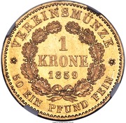 1 couronne - Friedrich Wilhelm IV – revers