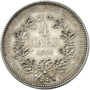 4 Mark - William II – rovescio