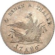 ¼ Thaler - Frederick II (Death) – achterkant