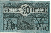 20 Heller (Raab) – avers