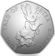 50 Pence - Elizabeth II (5th portrait; Peter Rabbit) - Rückseite