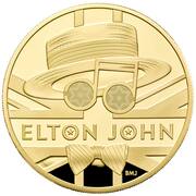 500 Pounds - Elizabeth II (Elton John; Gold Proof) -  avers
