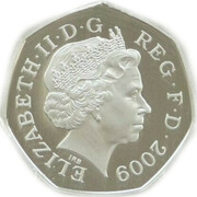 50 Pence - Elizabeth II (EEC 50p Anniversary, Silver Proof) – avers
