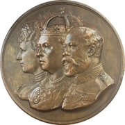 Medal - Opening of Tower Bridge (Queen Victoria, Prince Albert Edward and Princess Alexandra of Denmark) -  avers