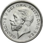 6 Pence - George V (3rd coinage; Modified Effigy) - anverso