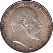 ½ Crown - Edward VII - voorzijde