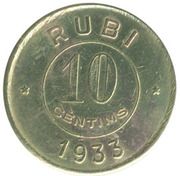 10 Centimos - Cooperativa Obrera de Consum La Rubinenca – rovescio