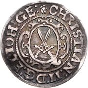⅛ Thaler - Christian II, John George I and August -  voorzijde